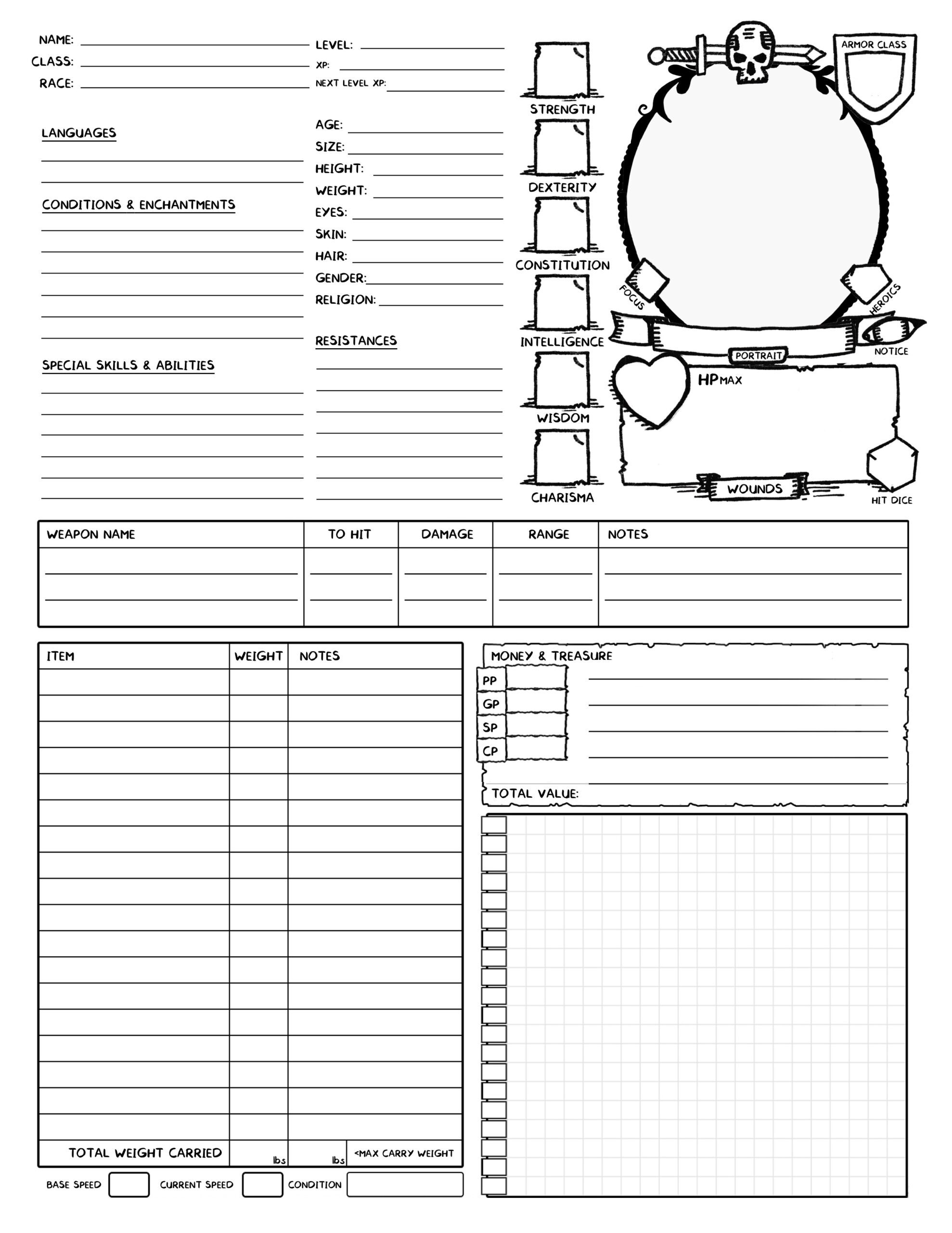 Read more about the article New Character Sheet
